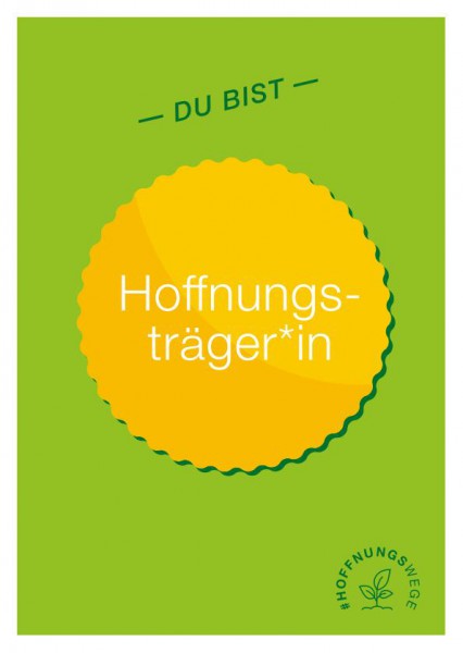 Postkarten mit Aufkleber "Du bist Hoffnungsträger*in"