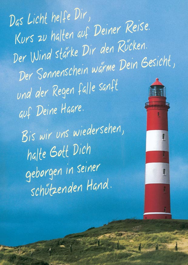 Segenspostkarte Leuchtturm Segenspostkarte Leuchtturm Giveaways